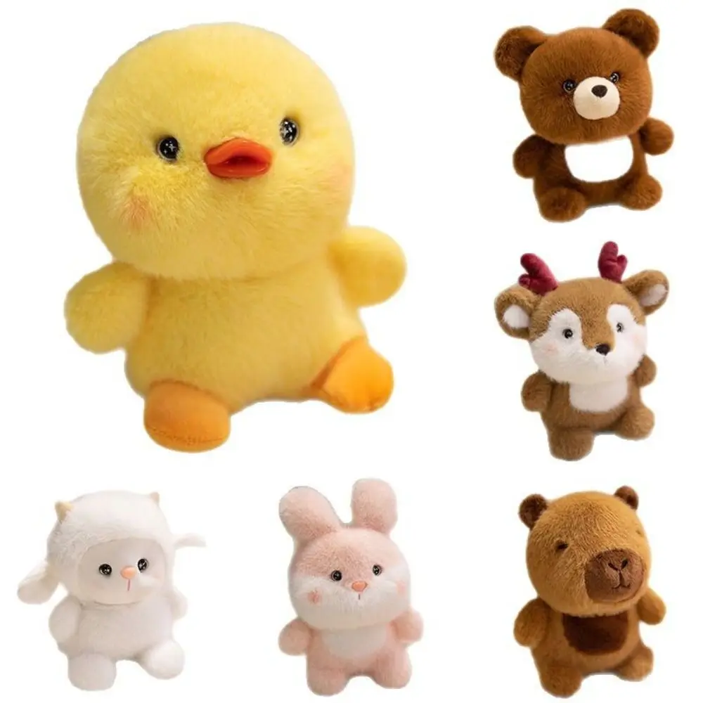 

Pink Rabbit Capybara Plush Toy Elk Lamb Yellow Duck Plush Doll Cartoon Soft Animal Rabbit Doll Kids Birthday Christmas