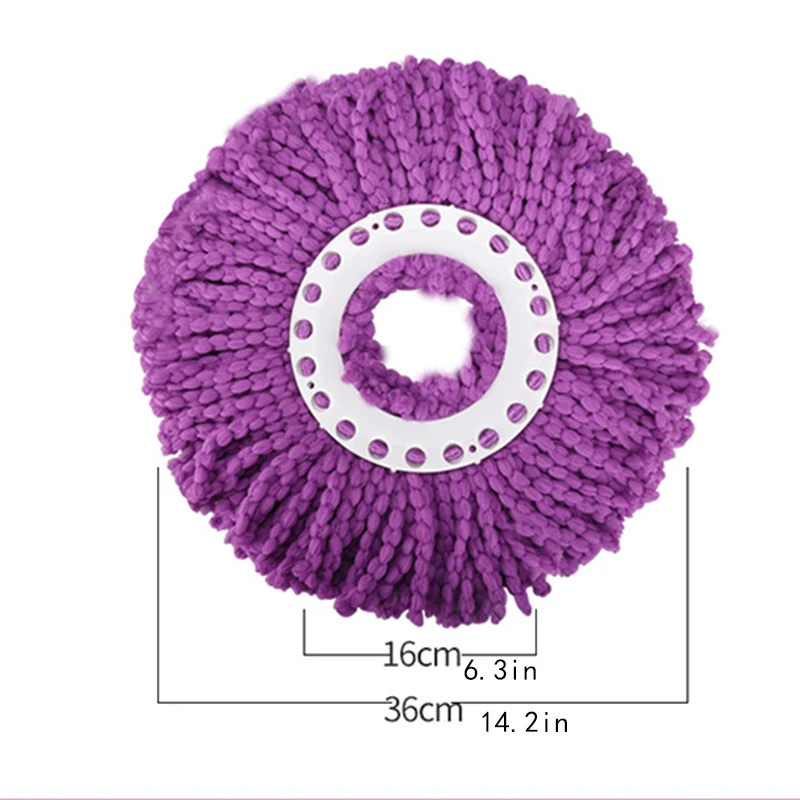 Universal 360 ° rotating Mop Head Microfibers Round 16mm Mopping Head Microfiber Spin Mop Rags Cloth Replacement Clean Tool