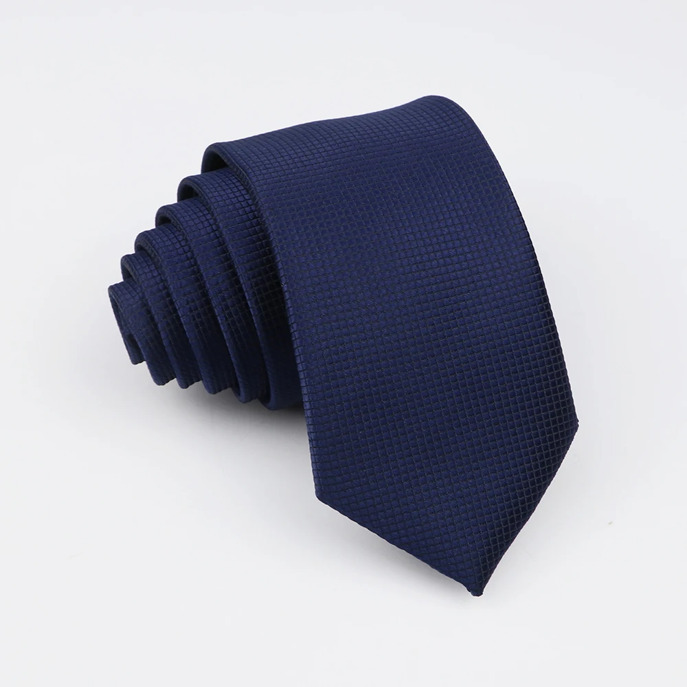 Classic SlimPlaid Neck Ties For Men Casual Suits Tie Gravatas Grey Blue Mens Neckties For Business Wedding 6cm Width Men Ties