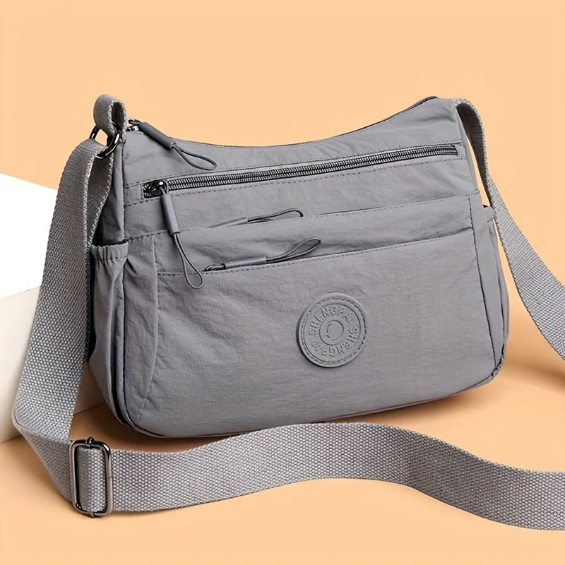 

New Durable Nylon Fabric Multi-Compartment Multi-Pocket Adjustable Strap Shoulder Bag Crossbody Bag - Business Fashion Style.