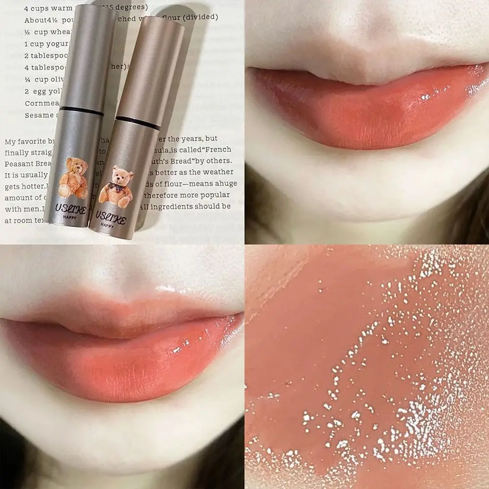 Jelly Moisturizing Lip Balm Cute Long Lasting Moisturizing Lip Gloss Smooth Nude Rose Lipstick As Gifts