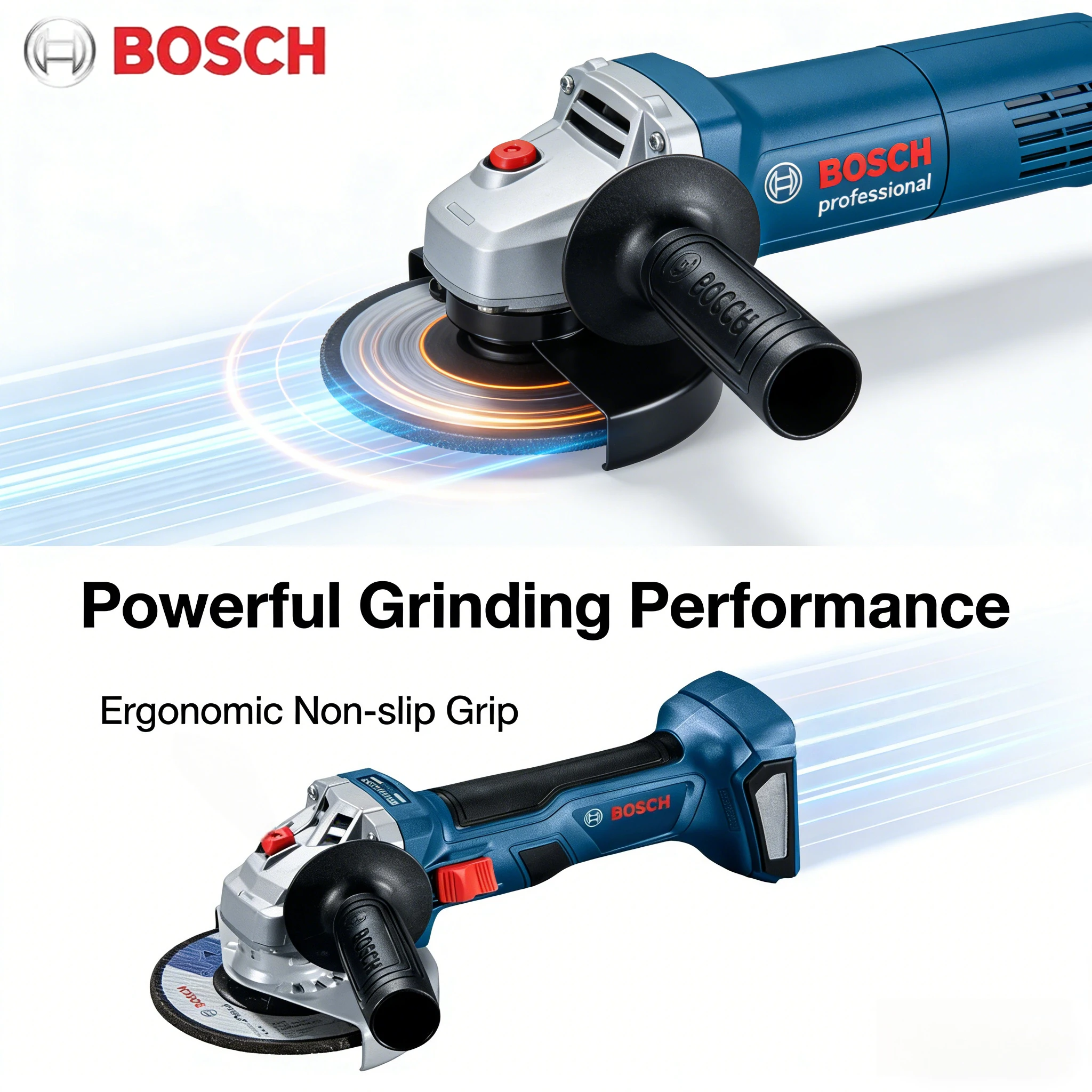 BOSCH GWS 18V-8 Cordless Angle Grinder 18V Professional Brushless 100MM Slide Switch Cutting Grinding Bosch Power Tools GWS18V-8