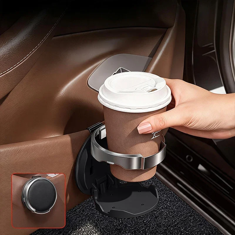 Fits MINI Cooper Door Cup Holders, MINI Hatch F56/F55, Countryman Foldable Door-Mounted Cup Holder, Hidden In-Car Drink Holder
