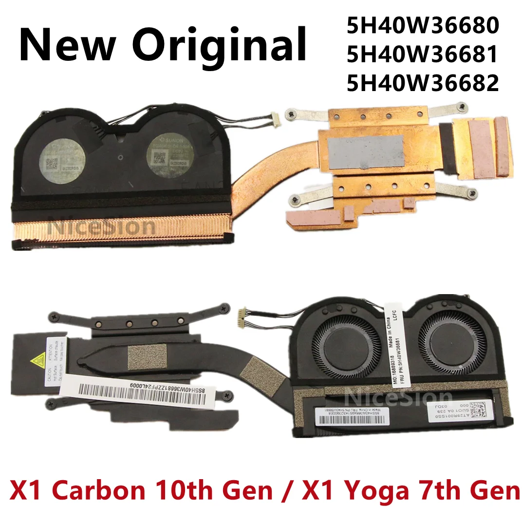 New Original For Laptop Lenovo ThinkPad X1 Carbon 10th X1 Yoga 7th Gen 2022 CPU Cooling Fan Heatsink 5H40W36680 5H40W36681