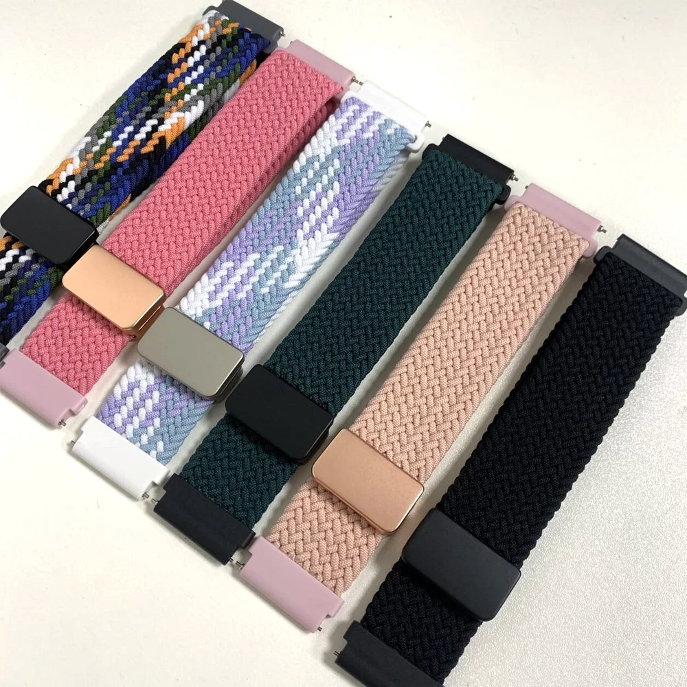 Woven Nylon 20mm 22mm Breathable Strap For Garmin Forerunner 570 265 165  Stretchy Band For Garmin Venu 4 2 3 sq Sports Bracelet