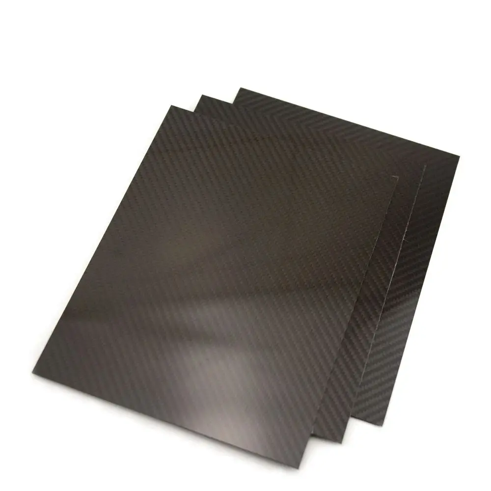 1 pz 200x250MM 3K Full Carbon Fiber Sheet Board Twill lucido/opaco resistenza pannello spessore 0.5-5MM per modello RC