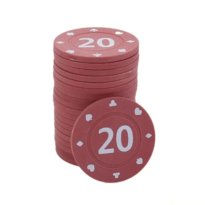 31BE Pack of 100 Casinos Chip, Playings Chip Value Tokens Cards Chip Set
