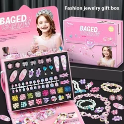 Girls' bracelets Beaded handmade DIY Jewelry Materials Toys Children's Indoor Interactive Puzzle Christmas Birthday Gifts