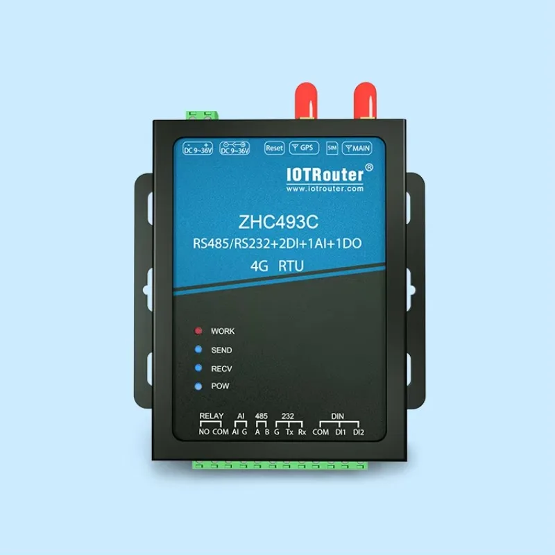 IOTROUTER ZHC493C CAT-1 RTU/DTU Wireless Digital Input Module DO DI AI Ports RS485/232 4G 921Mbps Data Logger MQTT Gateway for