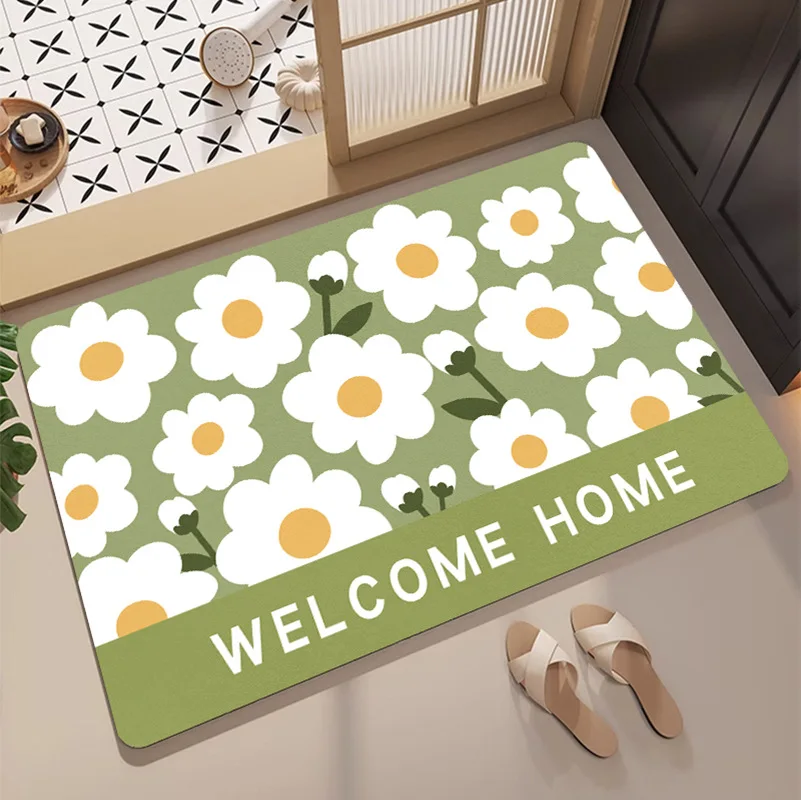 

Коврик VIKAMA Floral WELCOME, универсальный, для любого интерьера, уютный, для декора дома, многофункциональный напольный коврик для дома - декор для интерьера
