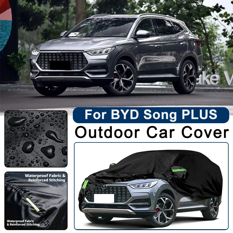 

Outdoor Car Cover Waterproof Dustproof UV Sun Protection, Full Car Protector Exterior Accessories For BYD Song PLUS 2020-2026