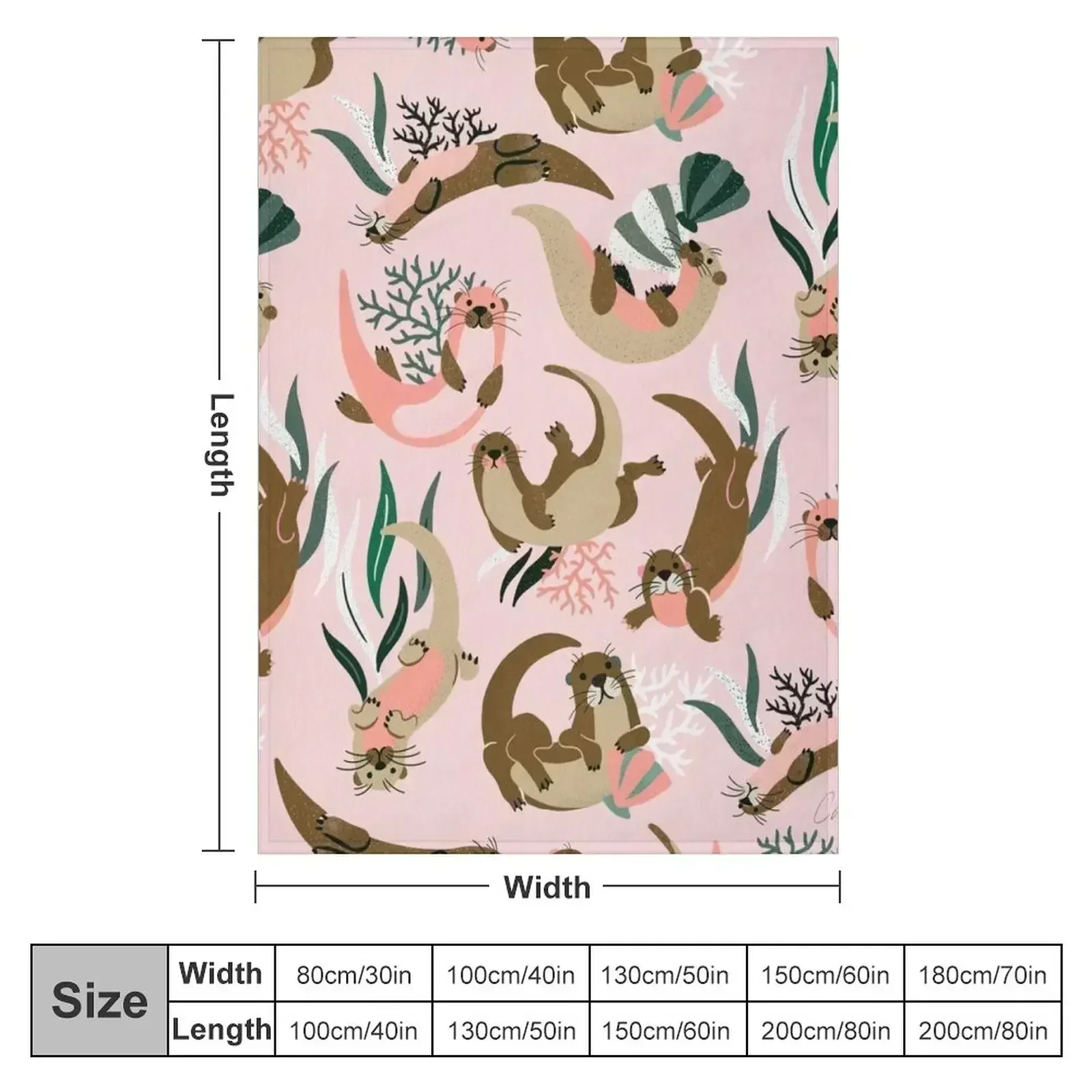 Otter Collection - Blush Palette Throw Blanket Bed covers Hairy Hairys Decorative Sofa Blankets