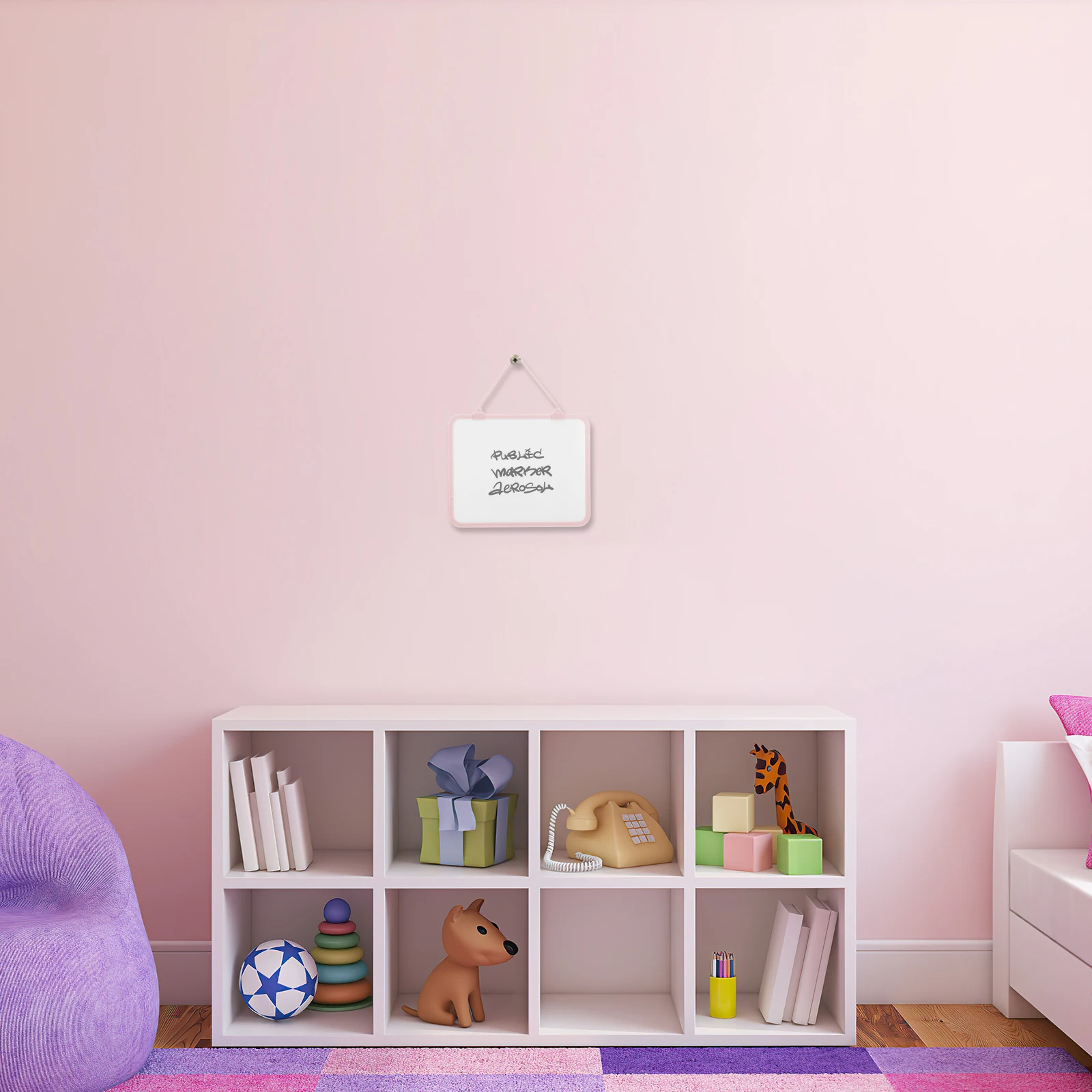 

Hanging Whiteboard Dry Erase Small Paper for Wall Dorm Decor Erasers Clear Drawing Child