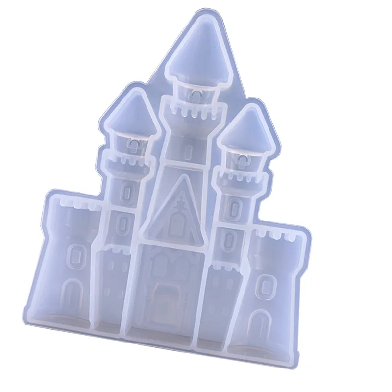 High Mirror Epoxy Resin Castle Mold DIY Crystal Epoxy Resin Casting Molds for Handmade Castle Ornament Home Desktop Decoration
