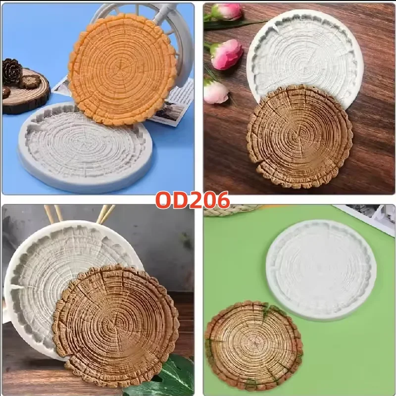 3d Tree Stump Fondant Mold Wood Bark Texture Impression Lace Mat Cake Border Decorating Tools Sugarcraft Supplies Cupcake Topper