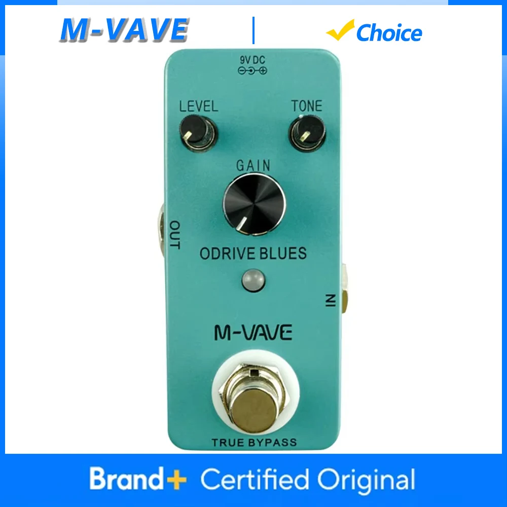 

M-VAVE Overdrive-Blues Guitar Effect Pedal Pedal Overdrive Effect True Bypass Zinc Alloy Shell Electric Guitar Accessories Parts
