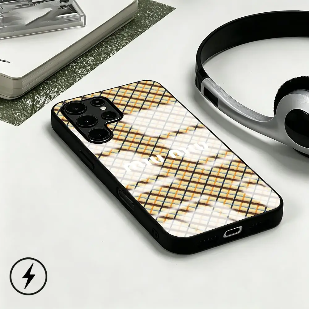 Luxury brands M-miu M-miu design Phone Case For Samsung S26 S25 S24 S23 S22 S21 S20 Plus Ultra Note20 Glass Magnetic Case