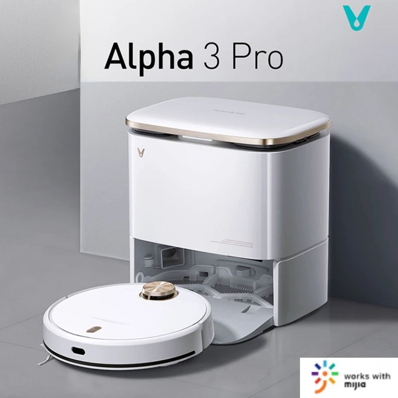 

5300Pa Viomi Alpha 3 Pro Auto Self-washing Mopping Master Auto Self-cleaning Dock & Hot Air Drying -Smart Vibration Mopping