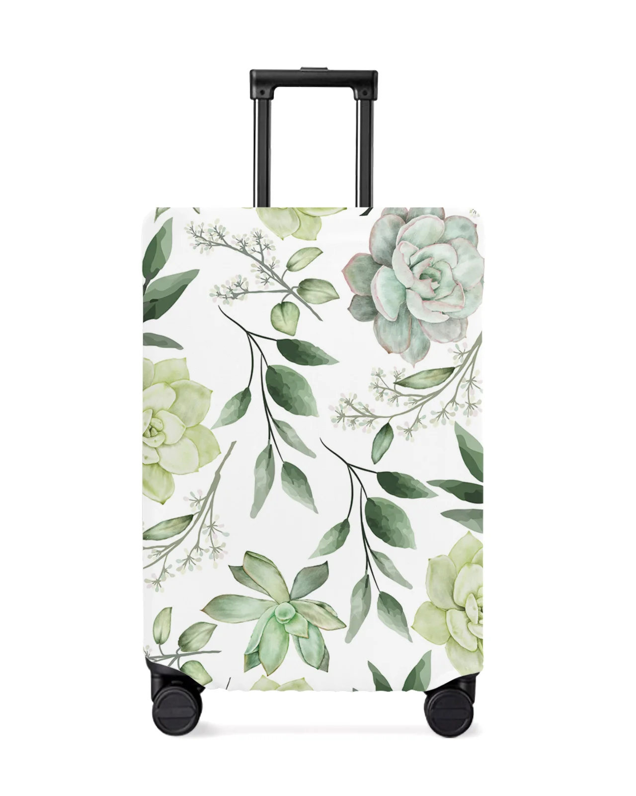 Plant Leaves Succulents Luggage Cover Stretch Suitcase Protector Baggage Dust Case Cover for 18-32 Inch Travel Suitcase Case