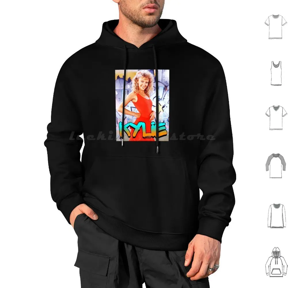 Retro Kylie Minogue Hoodie cotton Long Sleeve Kylie Minogue Kylie Music Minogue Pop Aphrodite Diva Kiss Me Once Disco Girls