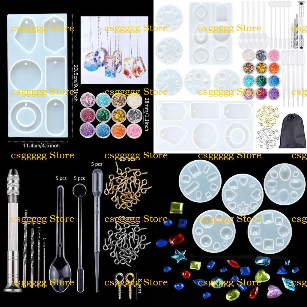 

9HJK 89pcs Акриловая серьга подвеска для эпоксидной смолы силиконовая плесень