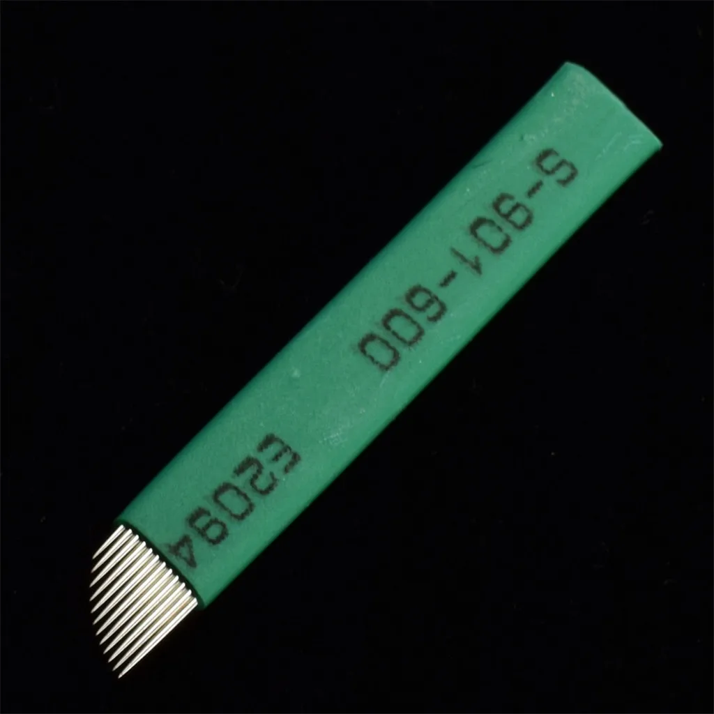 Eyebrow Needle Blades Kit 100pcs Stainless Steel Microblade for Eyebrow Shaping and Art
