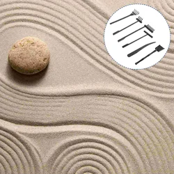 6Pcs Zen Garden Sand Rake Kit Plastic Lightweight Mini Rake Tools For Figurines Miniatures Tine Sand Push Rake Home