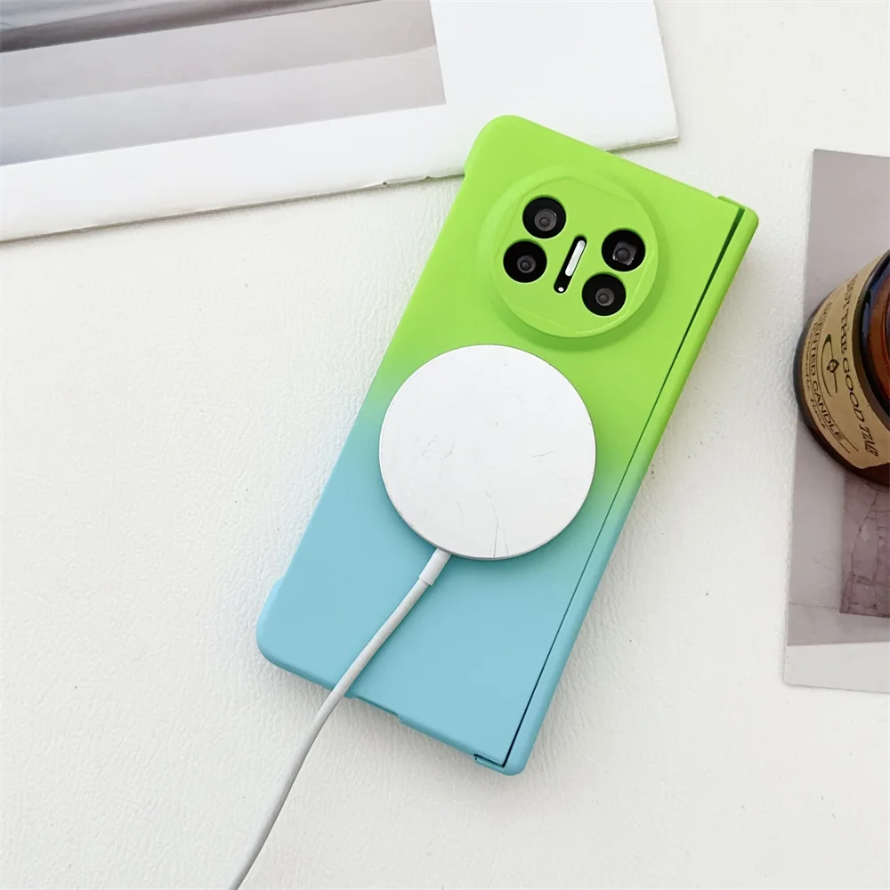 Gradient Color For Magsafe Magnetic Hinge Protection Hard Plastic Phone Case for Huawei Mate X5 X3 Shockproof Back Cover
