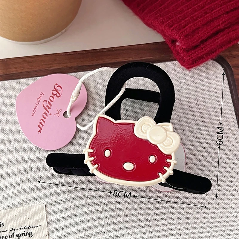 Pince à cheveux Kawaii Kt Cat pour femmes et filles, pince à cheveux Anime, douce, polyvalente, requin, dessin animé mignon, accessoires créatifs, cadeaux