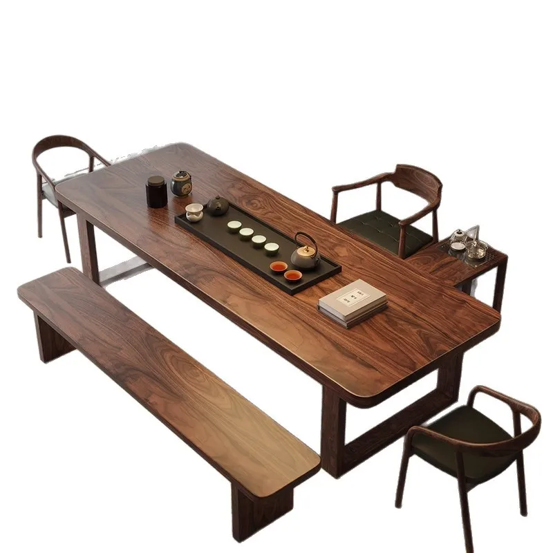 

Чайный столик Гостиная Бытовой стол Простая элитная гостиная Маленький чайный столик из массива дерева