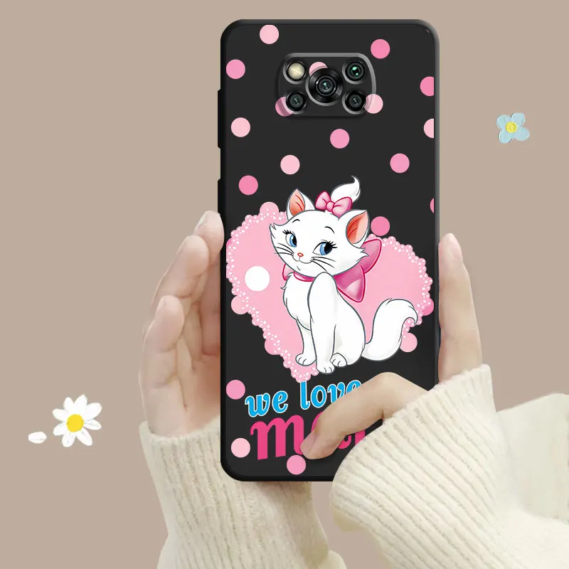 Phone Case For Xiaomi Poco X3 NFC F5 Mi 11T for Huawei P30 P40 for Honor X8a X8 90 for Pixel 7 Pro Disney Cartoon Marie Cat