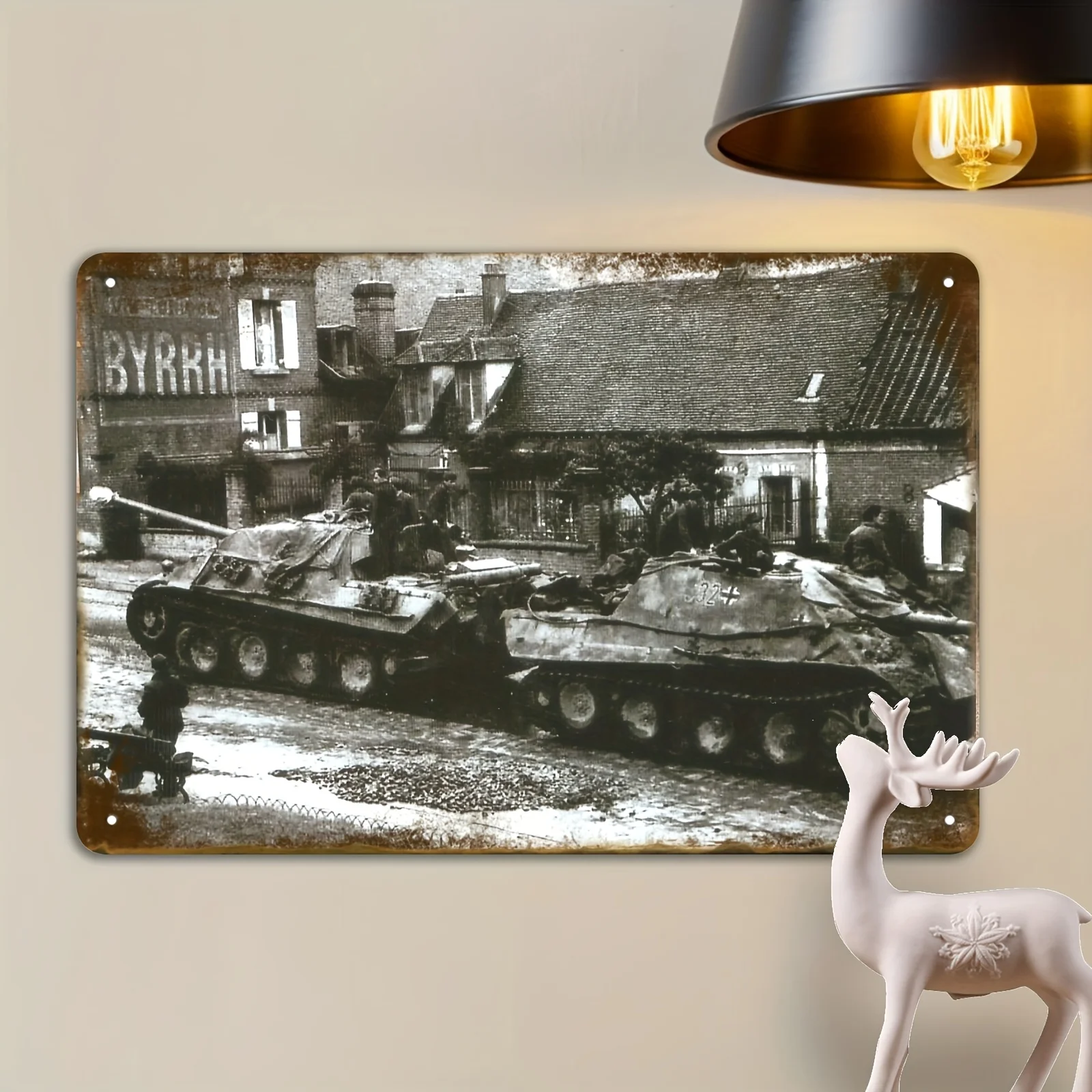 CIFBUY Vintage Military Wall Decor, Aluminum Wall Art, Waterproof Metal Plaque, Home Bar Man Cave Sign