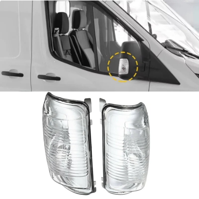 Car Wing Mirror Indicator Lamp Turn Signal Light Lens Cover for Ford Transit MK8 2014-2019 1847387 1823875 BK31-13B381-AA