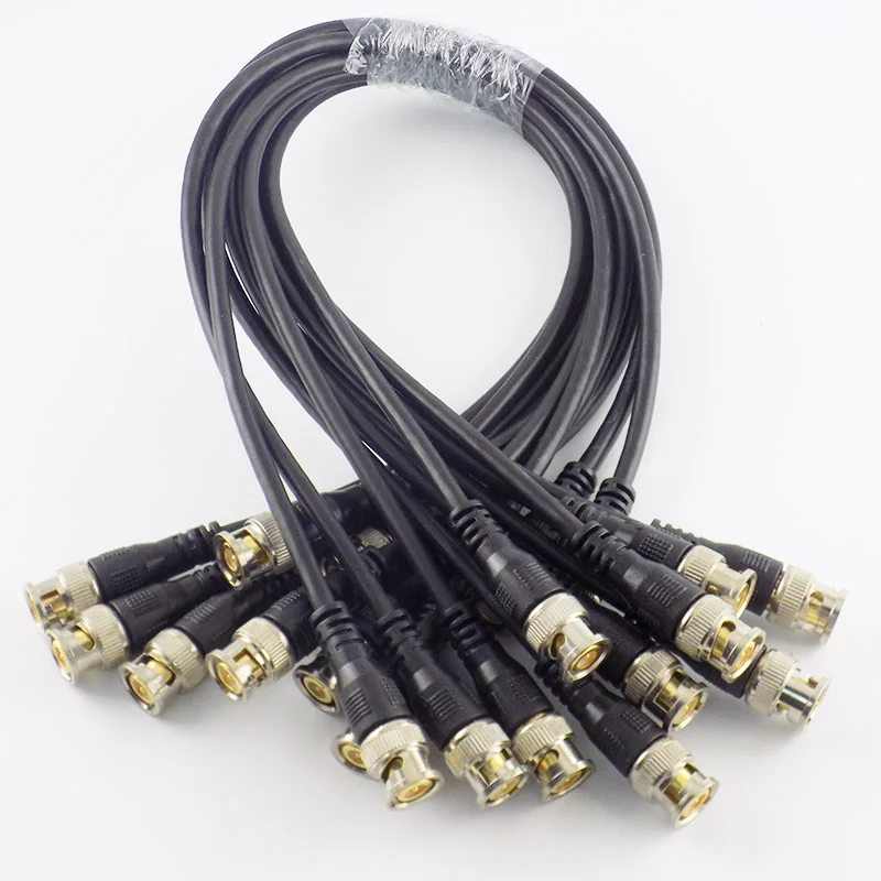 0.5M/1M/2M/3M BNC Male to BNC Male Cable RG58 Cord For BNC Adapter Home Extension Connector Adapter wire for CCTV Camera E4