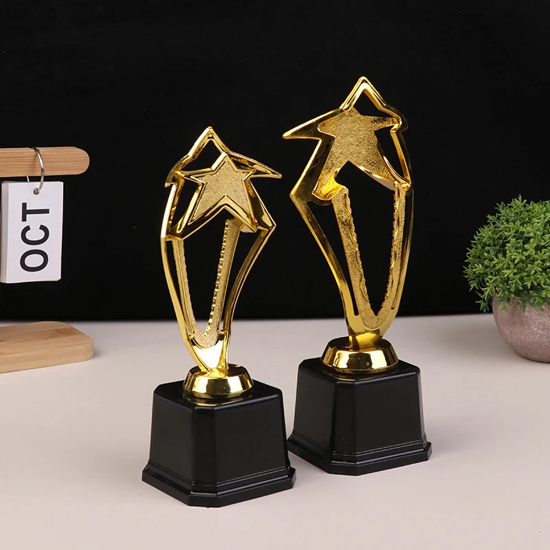 Star Plastic Golden Award Trophy Student Winner Cup Competitions Reward Prize Gift For Adults Kids