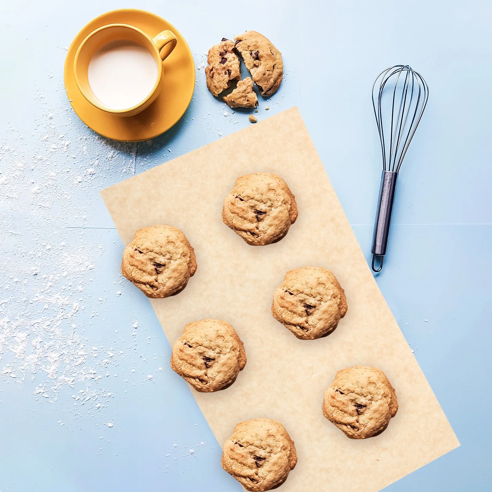 

500Pcs Greaseproof Burger Paper Sheets Non Stick Baking Cooking Wrapping Paper Liners for Home Restaurant Use Baking Sheets