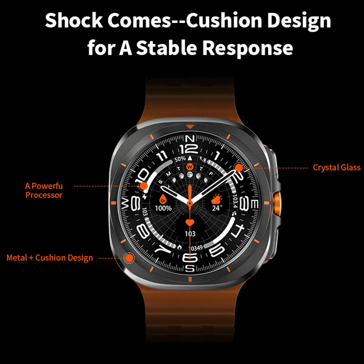 Smartwatch for Samsung Galaxy Ultra for Men 1.43Inch Amoled Screen Waterproof IP68 Bluetooth Call Compass Map Navigation New