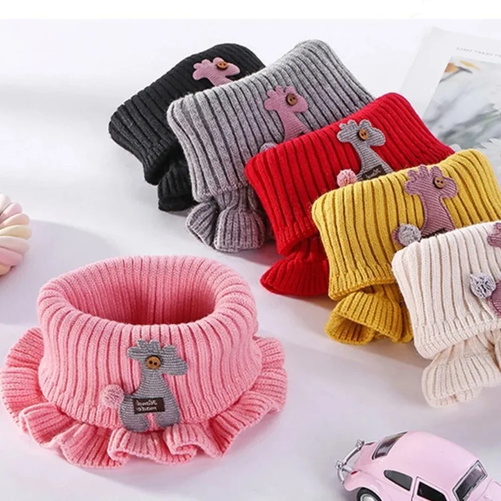 High Quality Knit Scarfs Knitted Scarf Outdoor Scarves Multiple olors Warm Scarves Wool Knitted Baby Scarf Kids