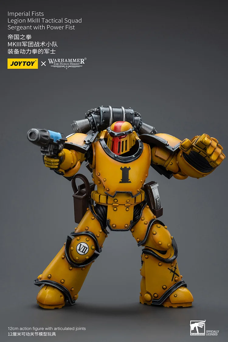 JOYTOY Warhammer „The Horus Heresy“ Imperial Fists Legion MkIII Tactical Squad Sergeant With Power Fist Actionfiguren Puppe