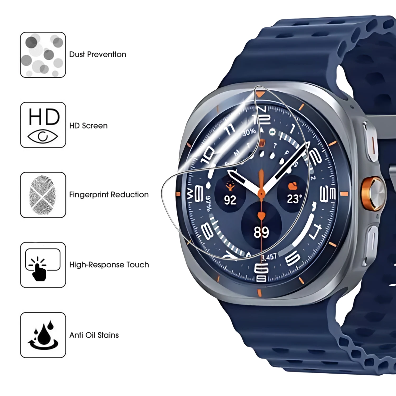 

3-10Pcs Soft Hydrogel Film For Samsung Galaxy Watch 8 40mm 44mm Ultra 2025 Soft Screen Protectors for Watch 8 Classic Not Glass