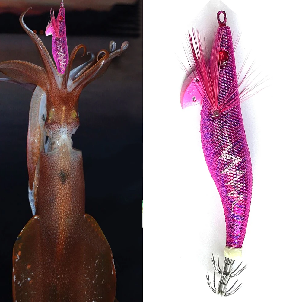 

Luminous Swimbait Glow in Dark Crankbait Simulation Squid Jig Hook Bait Lifelike Plastic for Octopus Cuttlefish Fishing Tackle