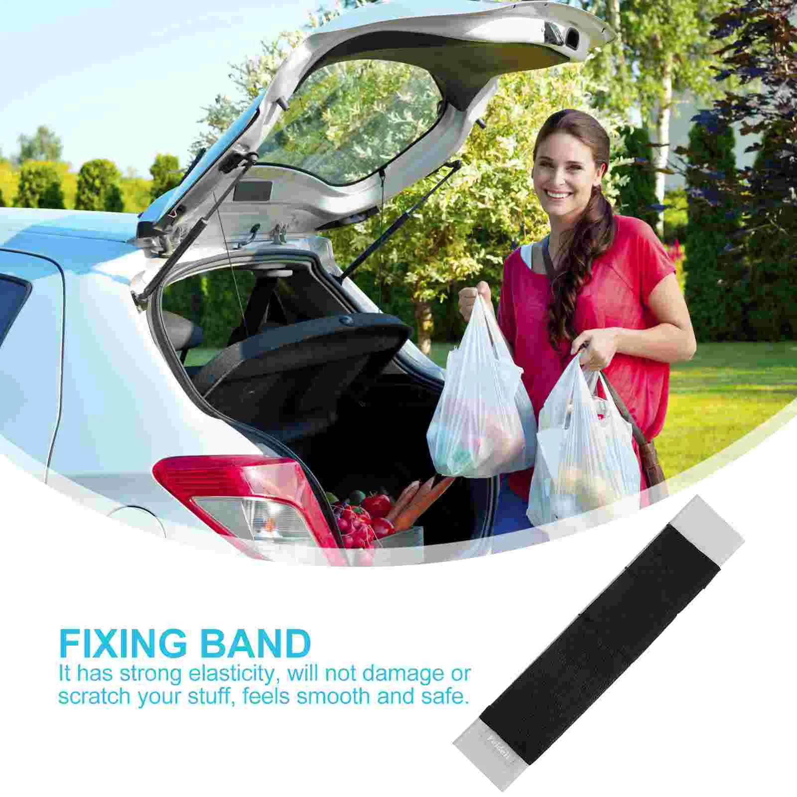 6 Pcs Auto Fixing Band Strap Suitcase Car Trunk Fixed Belt Hook Fastener