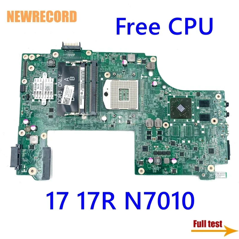 

For Dell Inspiron 17 17R N7010 DAUM9BMB6D0 CN-0V20WM 0V20WM V20WM Laptop MotherboardHD5470M GPU Free CPU Main Board