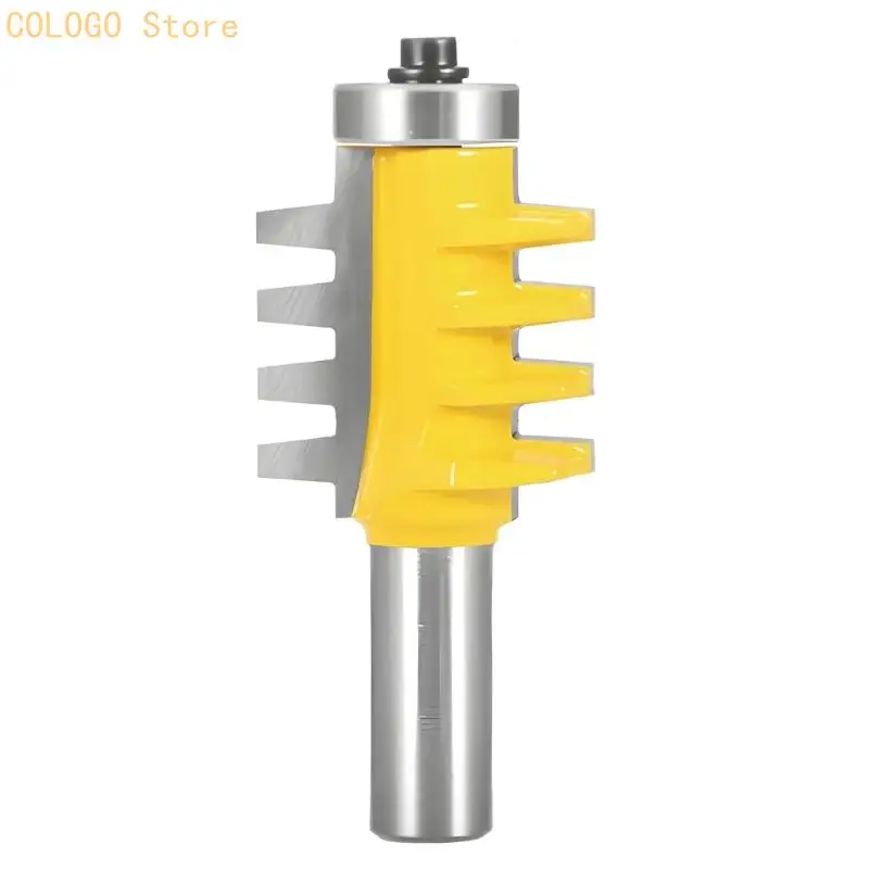 Board Jointing Bit with Opposed Cutting Teeth and Top Guide Bearing for Interlocking Joint Preparation Tasks D0LD