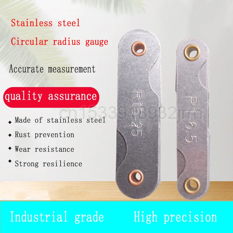 

1pcs R-Gauge Circular Arc Template Radius Gauge Stainless Steel High-Precision R1-6.5-7-14.5-15-25R Gauge