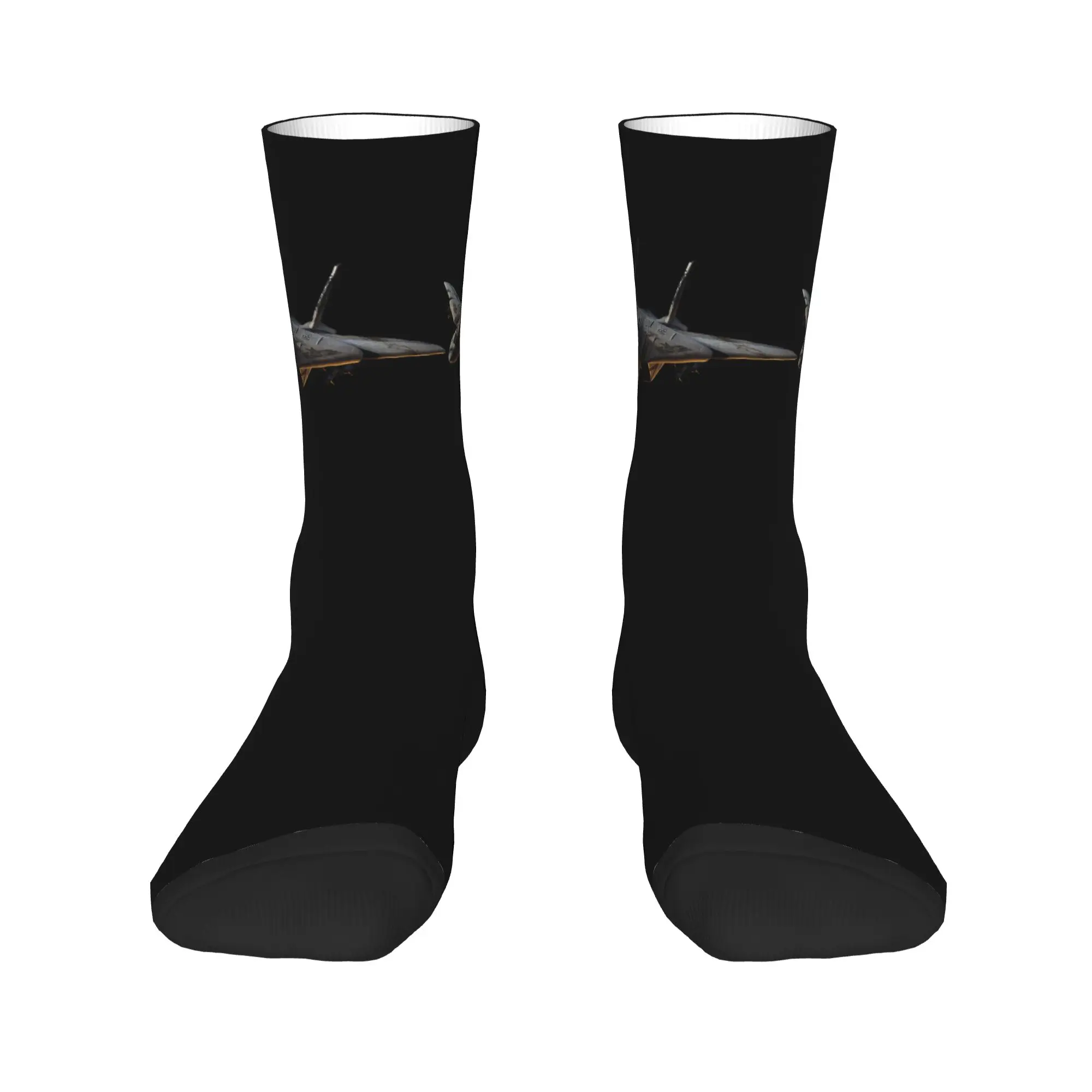 Custom Cool Top Gun Air Force Fighter Jets Socks Men Women Warm 3D Printed  Football Sports Socks view 2