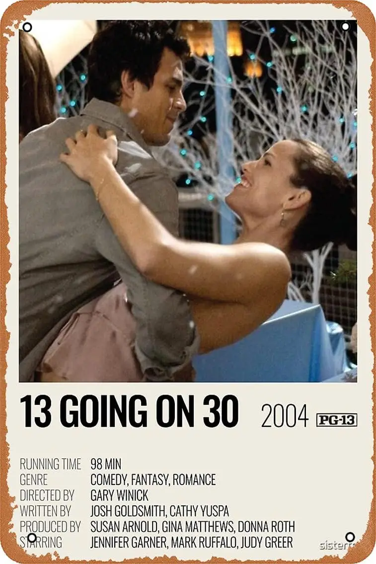Metal Sign - 13 Going On 30 (2004) Movie Tin Poster 12 X 8 Inches sign