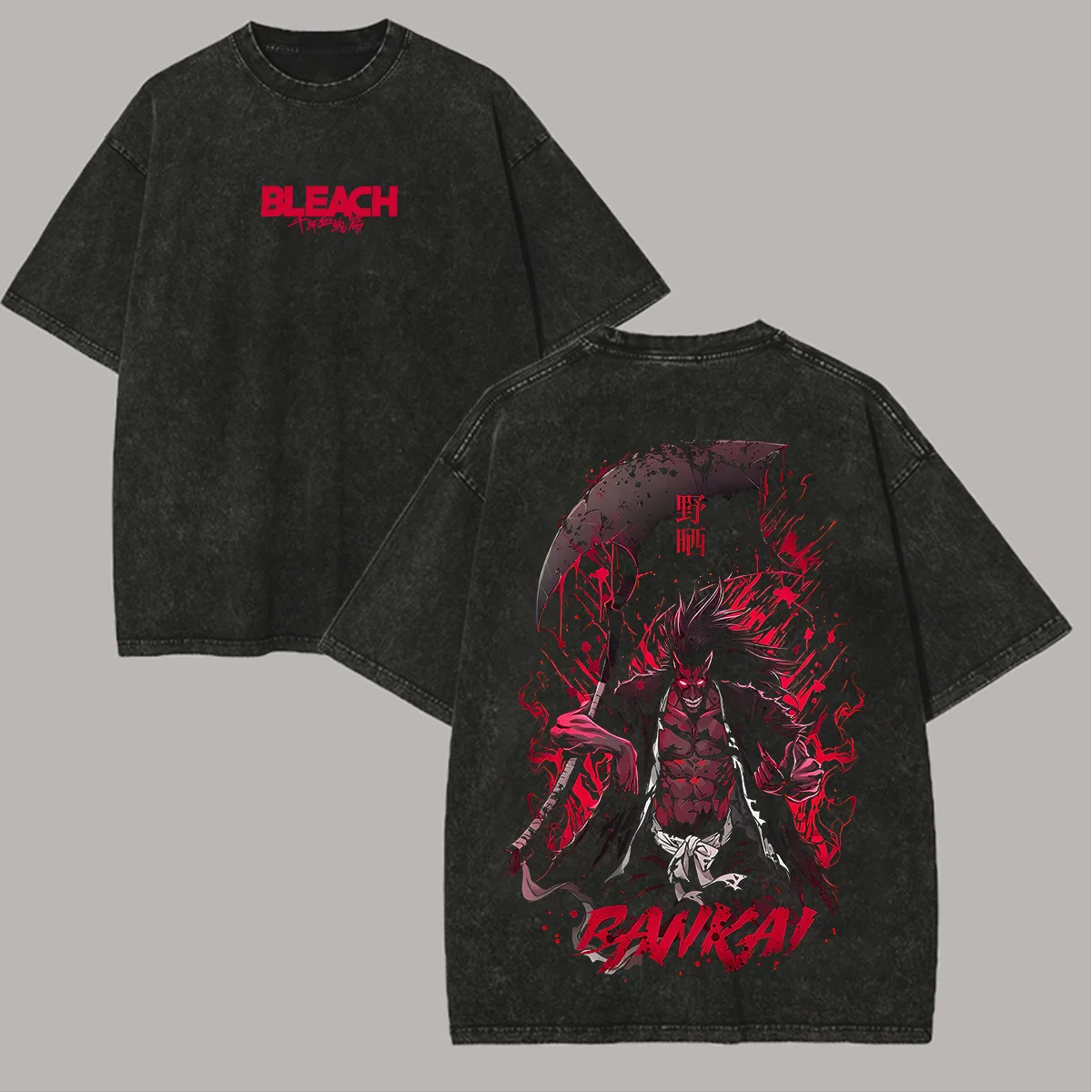 Bleach T-shirt Men Women Vintage Washed Oversized Casual Cotton T-shirt Short Sleeve Female Male Clothing Comfortable Top Tees