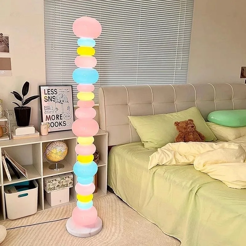 الشمال الحلوى قوس قزح القرع غرفة الأطفال مصابيح أرضية لغرفة المعيشة أريكة السرير الديكور جو الطابق ضوء الجدول مصباح #3