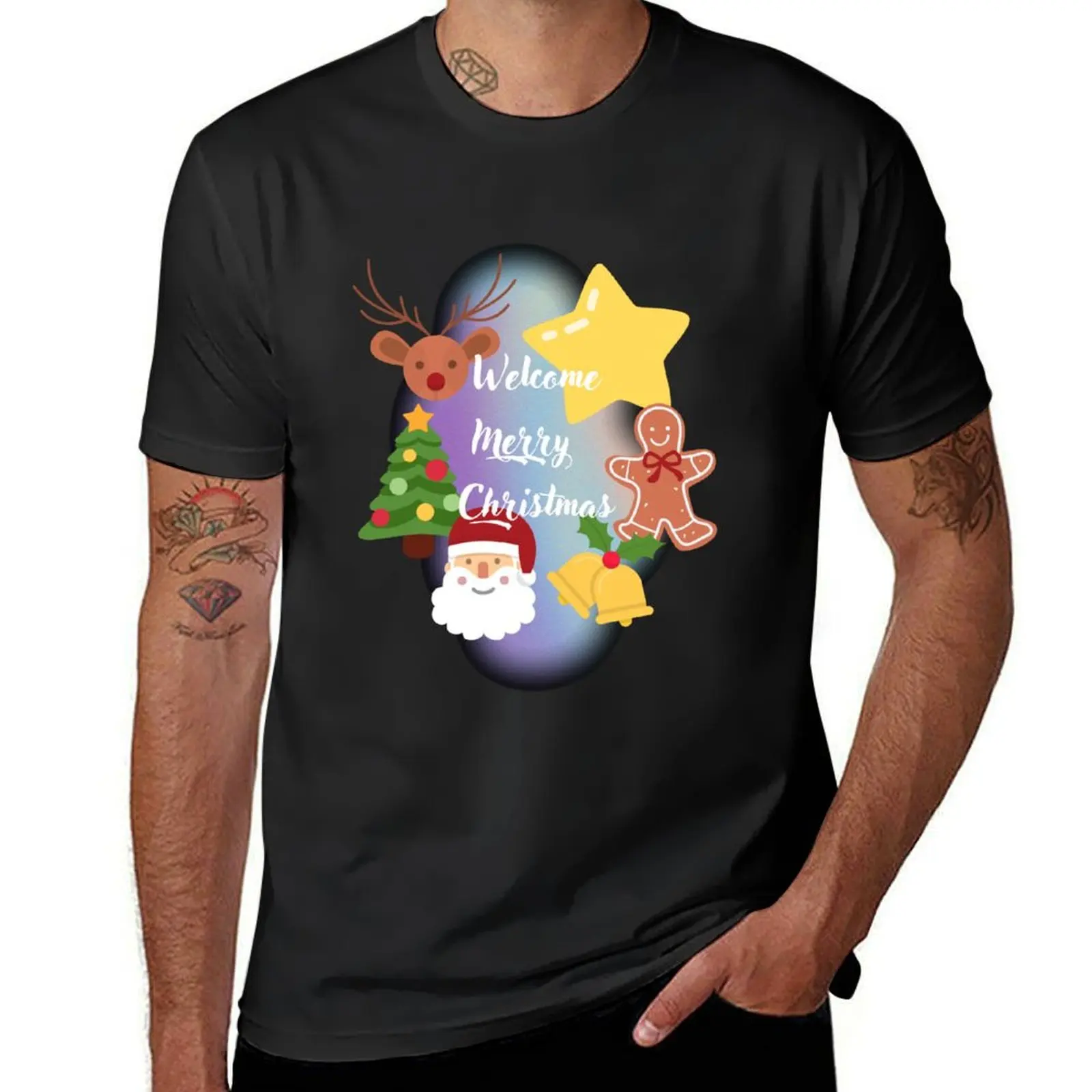 

Welcome Merry Christmas For a Great Gift T-shirt shirts graphic tees tops heavyweights korean fashion mens big and tall t shirts